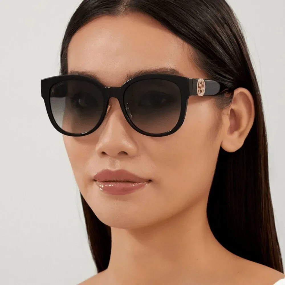 SALE! NEW Gucci GG1028SK 006 Black Grey Gradient Square Women Sunglasses